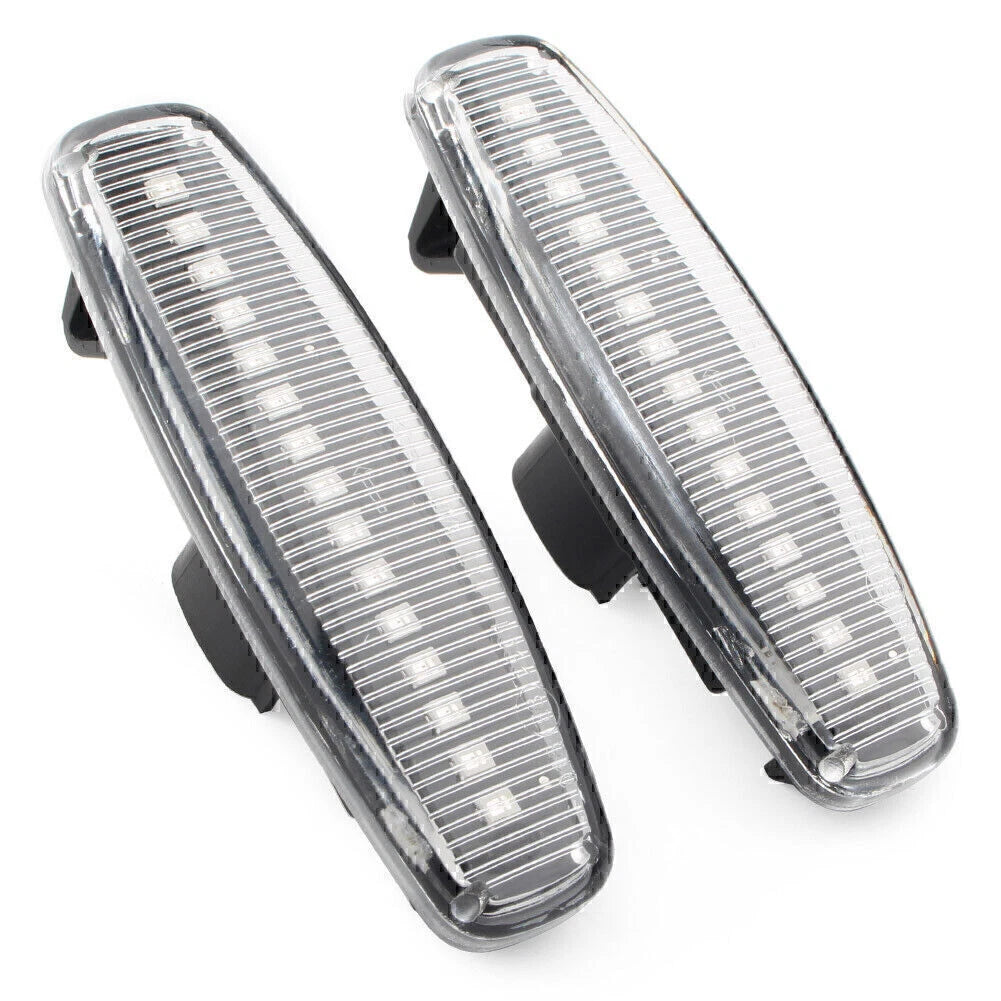 Clear LED Sequential Side Marker Lights for Infiniti EX25 M35 Q60 Q70 QX50 (2008-2020)