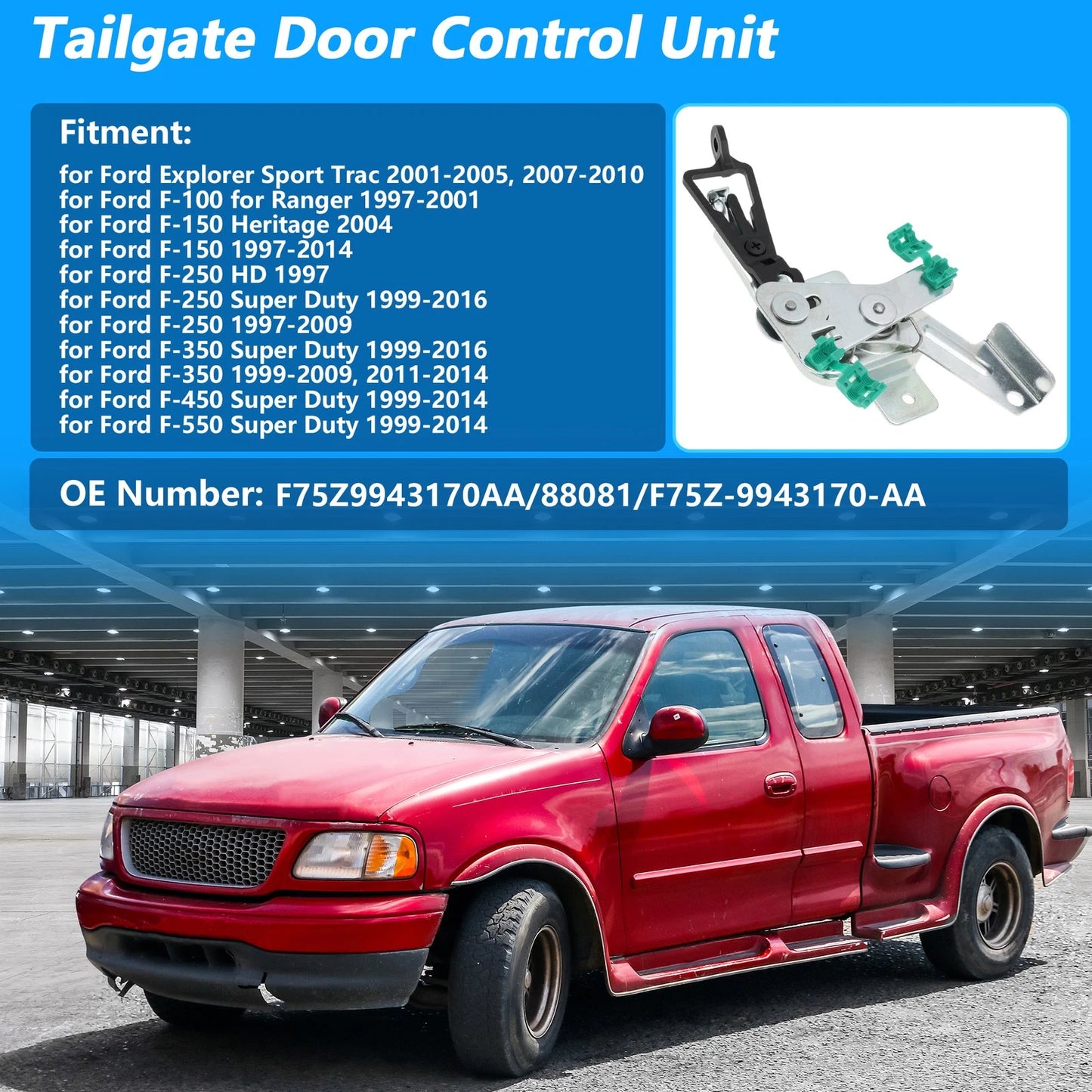 Tailgate Control Door Lock for Ford F-150 F-250 F-350 F-450 F-550 (1997-2023)