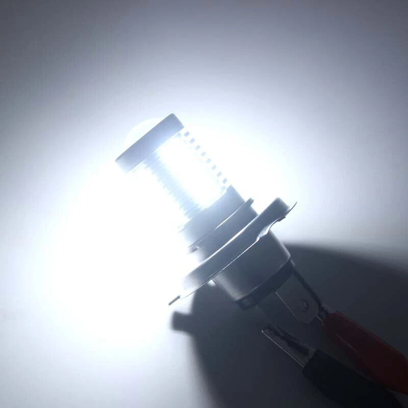 54SMD Auto Motorcycle Headlight H4 LED Lamp Bulb AC DC 6V 8W 1000LM White