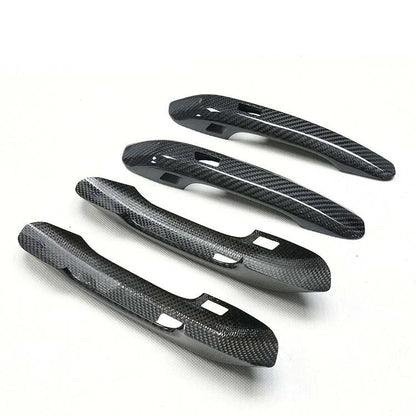 100% Carbon Fiber Exterior Door Handle Cover Trim for Audi A4 S4 B9 2017-2023