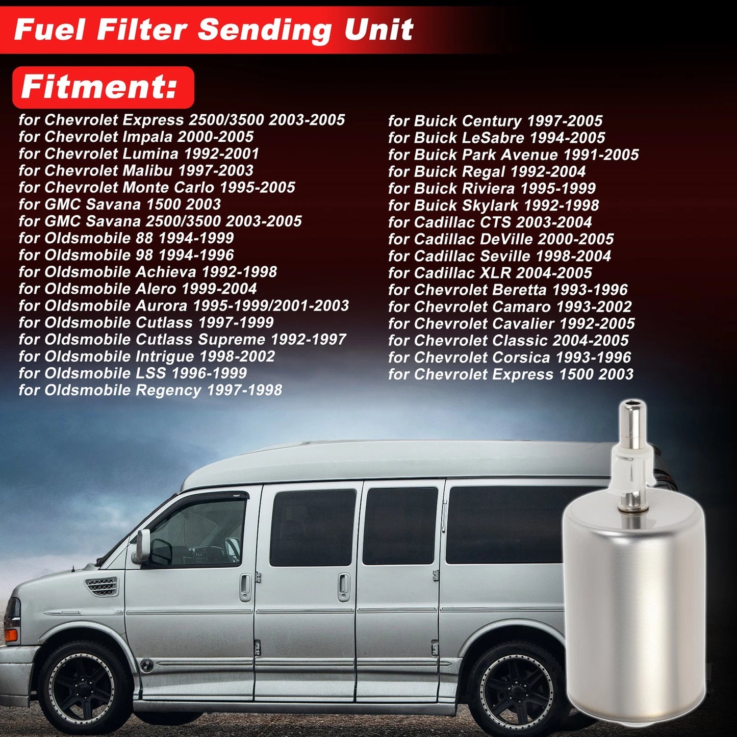 Fuel Filter Assembly Metal for Buick Century (1997–2005)
