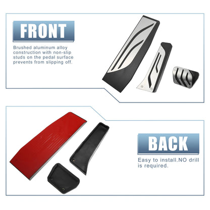 3 Pcs Accelerator & Brake Pedal Covers for BMW 1 2 3 4 Series (2012-2020)