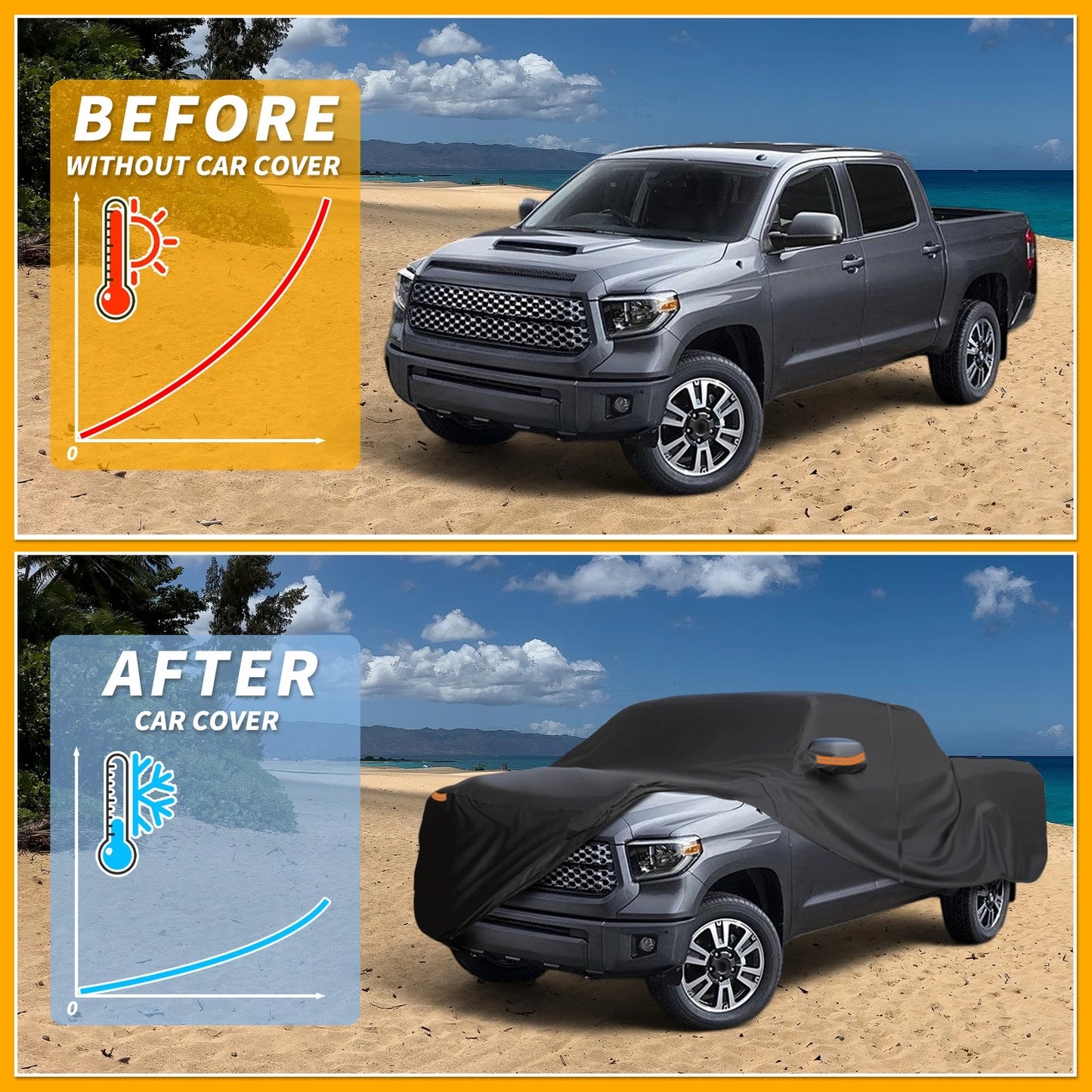 Waterproof All Weather Car Cover for Toyota Tundra