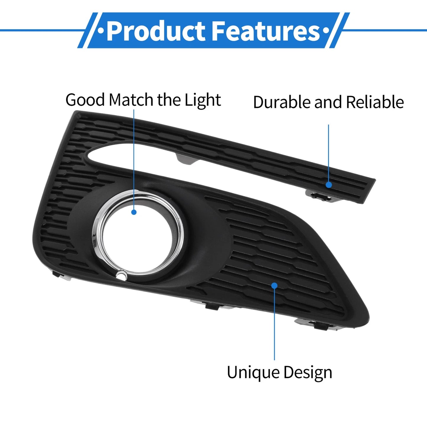 1 Pc Car Front Left Fog Light Grill for Chevrolet Cruze (2017-2018)