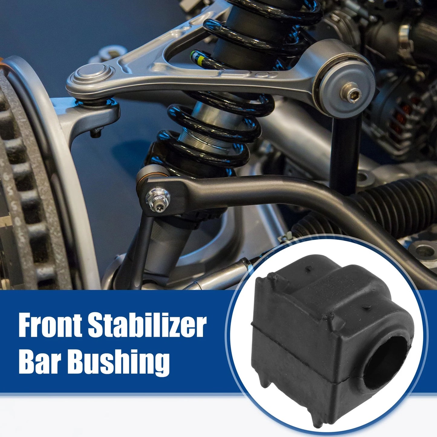 Front Sway Bar Bushing for Ford Explorer 2006-2010 - 2 x Rubber Black