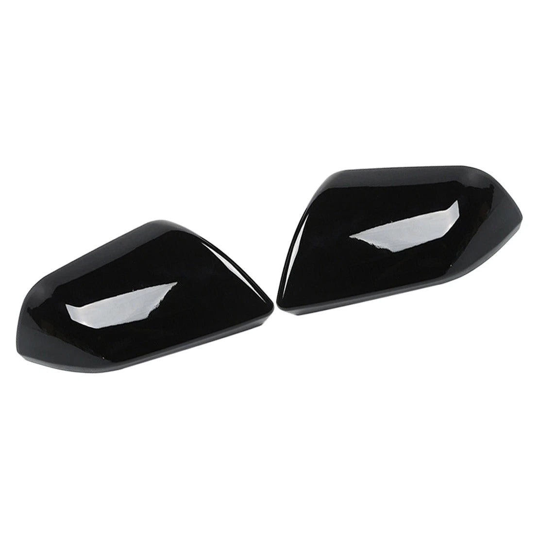 2 x Black Side Mirror Covers for Ford Mustang (2015-2019)