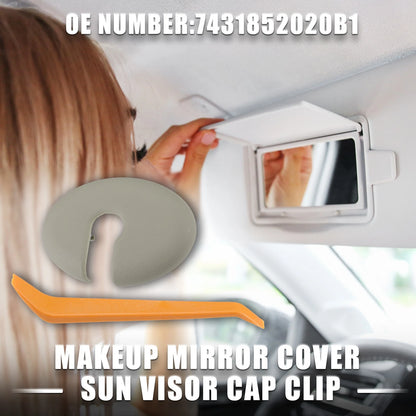 Makeup Mirror Cover for Toyota (Grey) - 1 Set