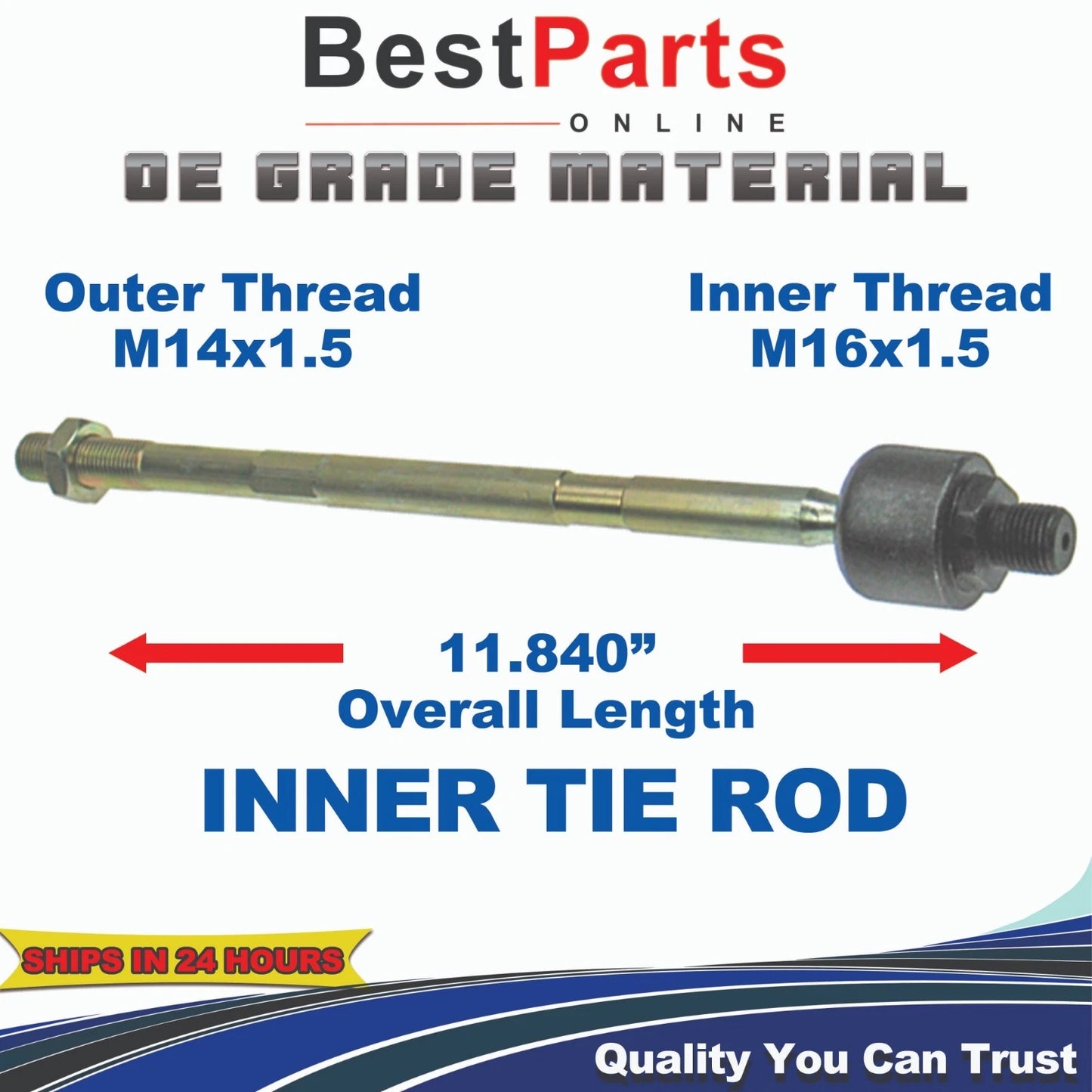 Inner Tie Rod End for Kia Sephia / Mazda 626 Power Steering (93–97)