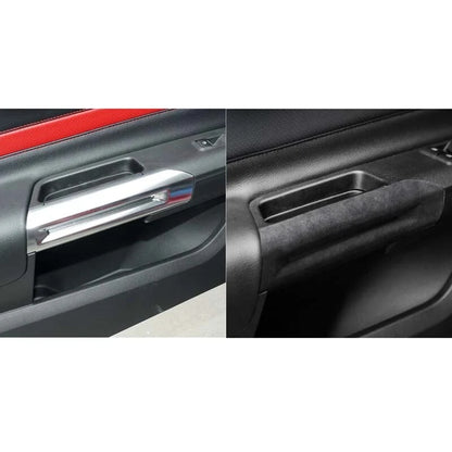 Real Leather Interior Door Handle Cover Trim Fit for Ford Mustang 2015-2021