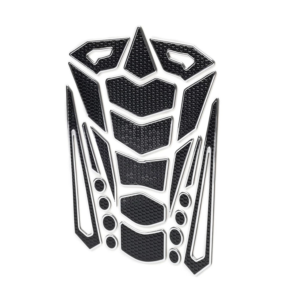 Silver Motorcycle Oil Fuel Tank Pad Cover Guard Protector Decal Sticker