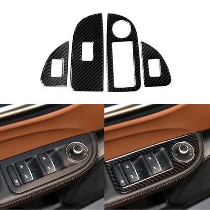 Window Switch Surround Cover Trim Fits Alfa Romeo Giulia 2017-2019 Carbon Fiber