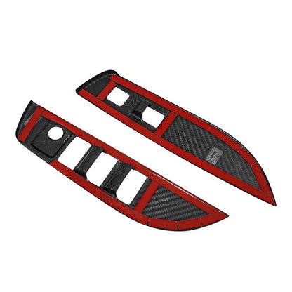 Carbon Fiber Front Door Window Lift Switch Panel Trim For Toyota GR Corolla 23+