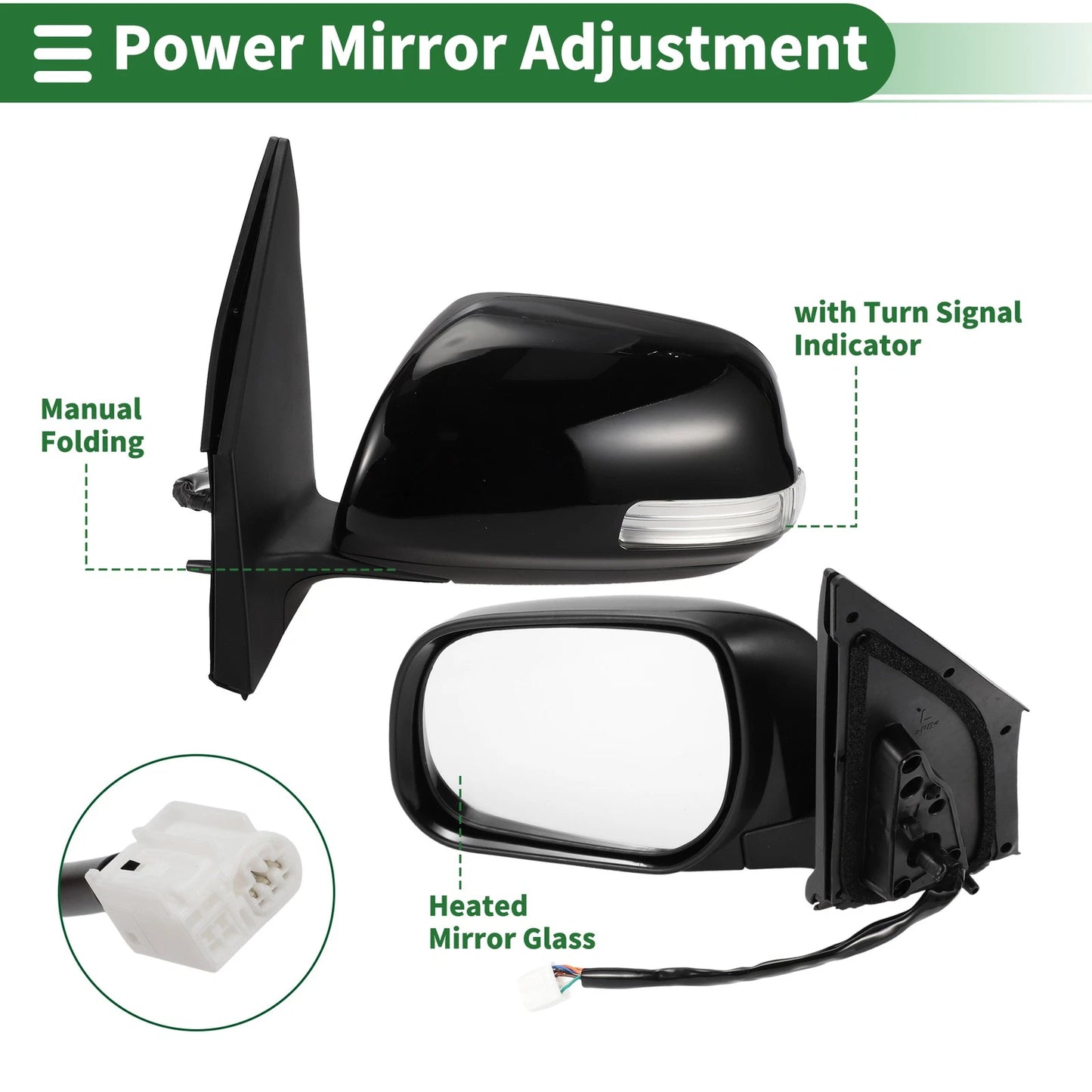 Left Side Door Mirror for Toyota RAV4 (2009–2012)