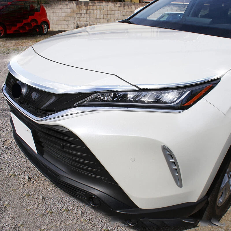 Front Hood Cover Chrome Trim for Toyota Harrier Venza (2020-2024)