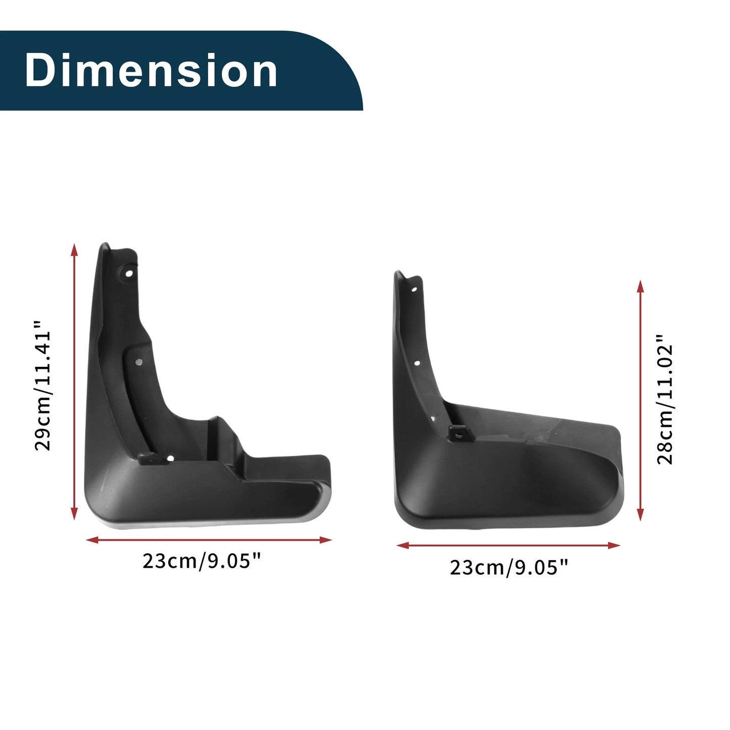 Mud Flaps Splash Guards 1 Set for Toyota Venza (2013-2016)