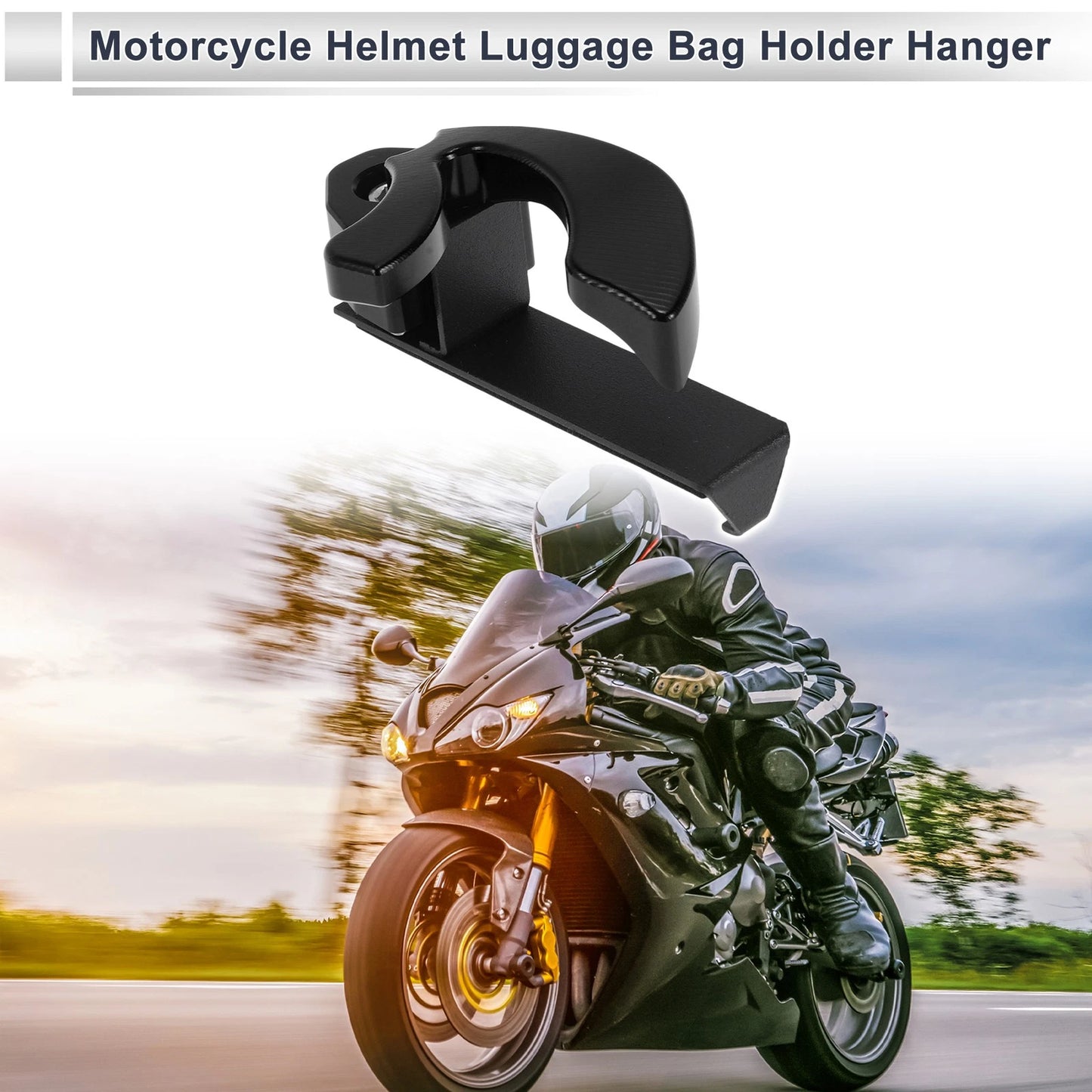 V-Type Double Hook Aluminum Alloy Hanging Hook for Motorcycle 1 Pc Wrench