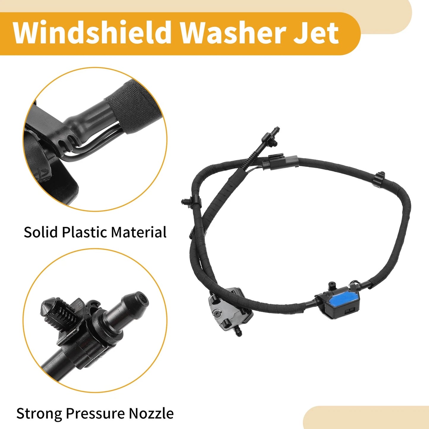 Front Windshield Washer Nozzle BMW 430i/435i 2014-2019 Black 1 Pc (2014-2019)
