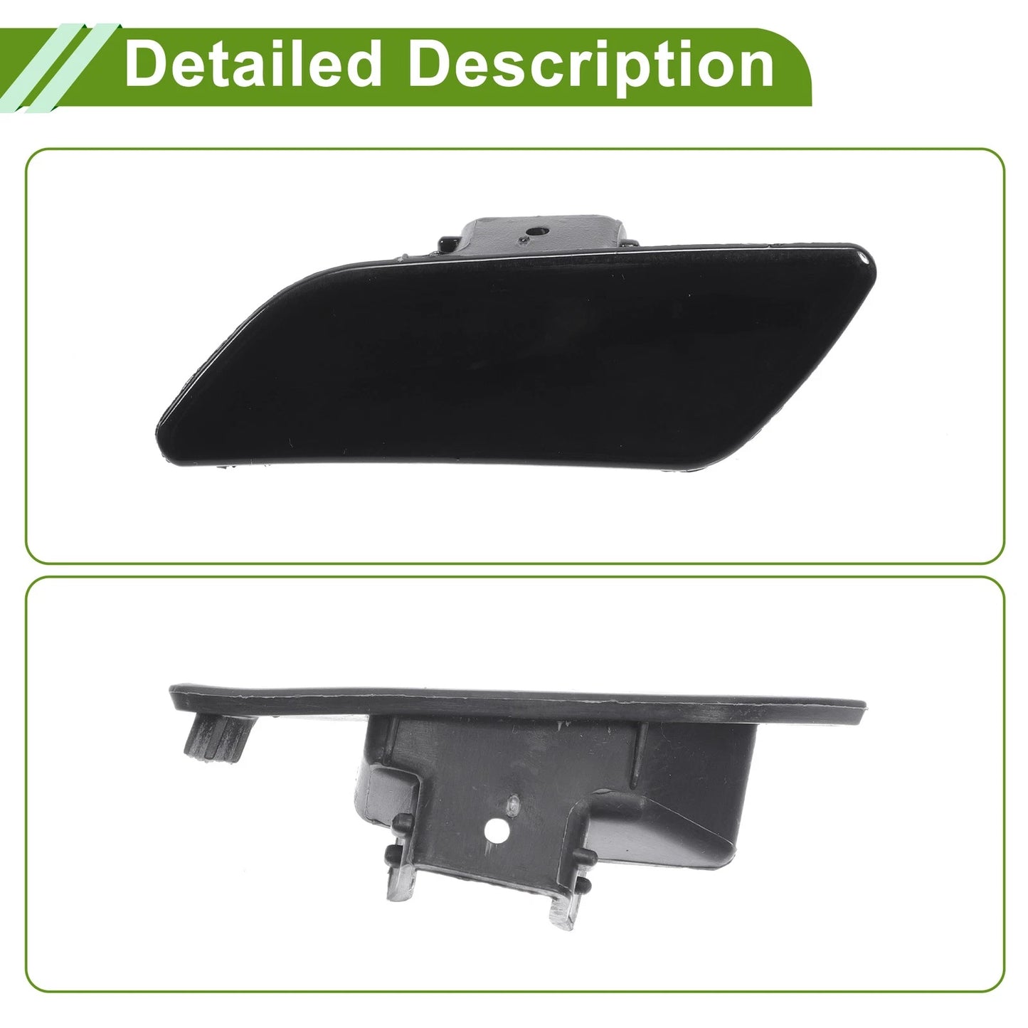 Left washer nozzle cover cap for Porsche Panamera (2014-2016) Black