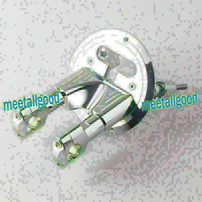 Racing Handlebar Riser for YAMAHA T-MAX 530 2 x Silver (2013-2015)