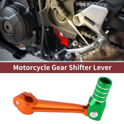 Folding Motorcycle Gear Shifter Lever for Bosuer M5 Orange Green Silver Tone