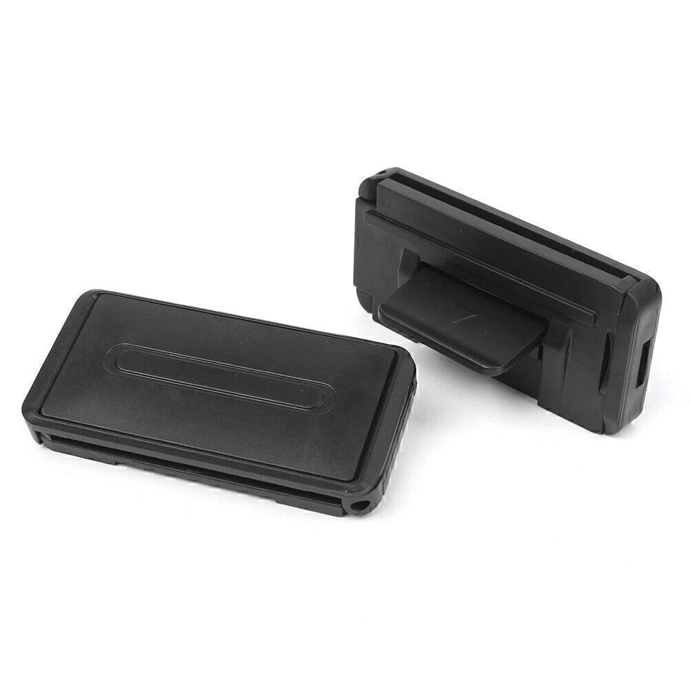 2 x Black Shoulder Tension Adjuster Strap Clips for Car Seat Belt