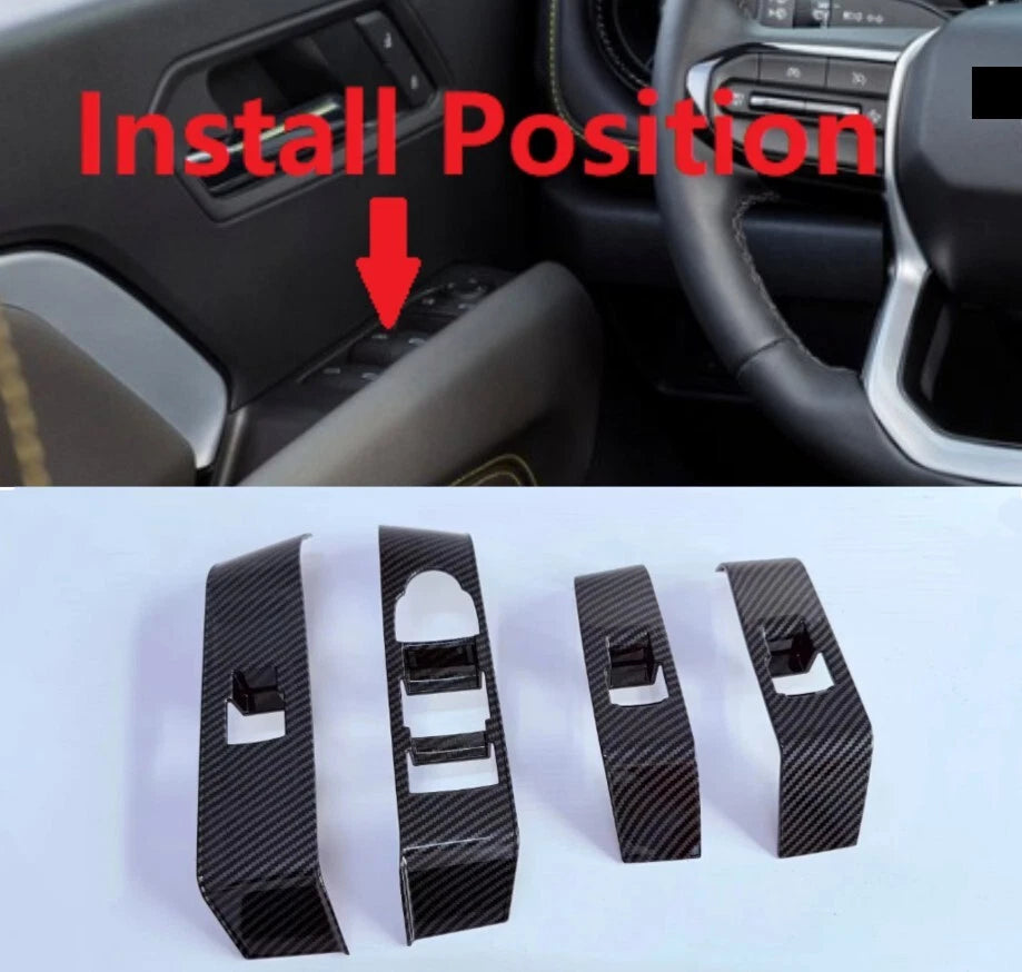ABS Fiber LHD Window Lift Switch Panel Cover for Chevrolet Colorado (2023-2025)