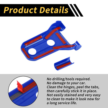 Engine Hood Hinge Covers for Jeep Wrangler JL JLU (2018-2024) - Deep Blue