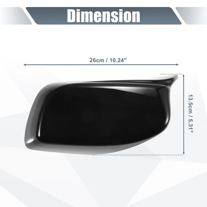 Gloss Black Rearview Mirror Cover for BMW E60 E61 525i 530i 545i 550i (2006-2010)