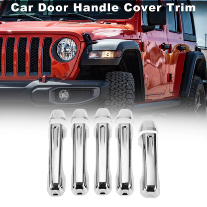 Door Handle Cover Trim for Jeep Wrangler (2018-2022) Silver Tone