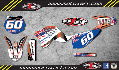 Custom Graphic Kit - AUSSIE PRIDE Stickers for KTM 50 SX (2009-2015)