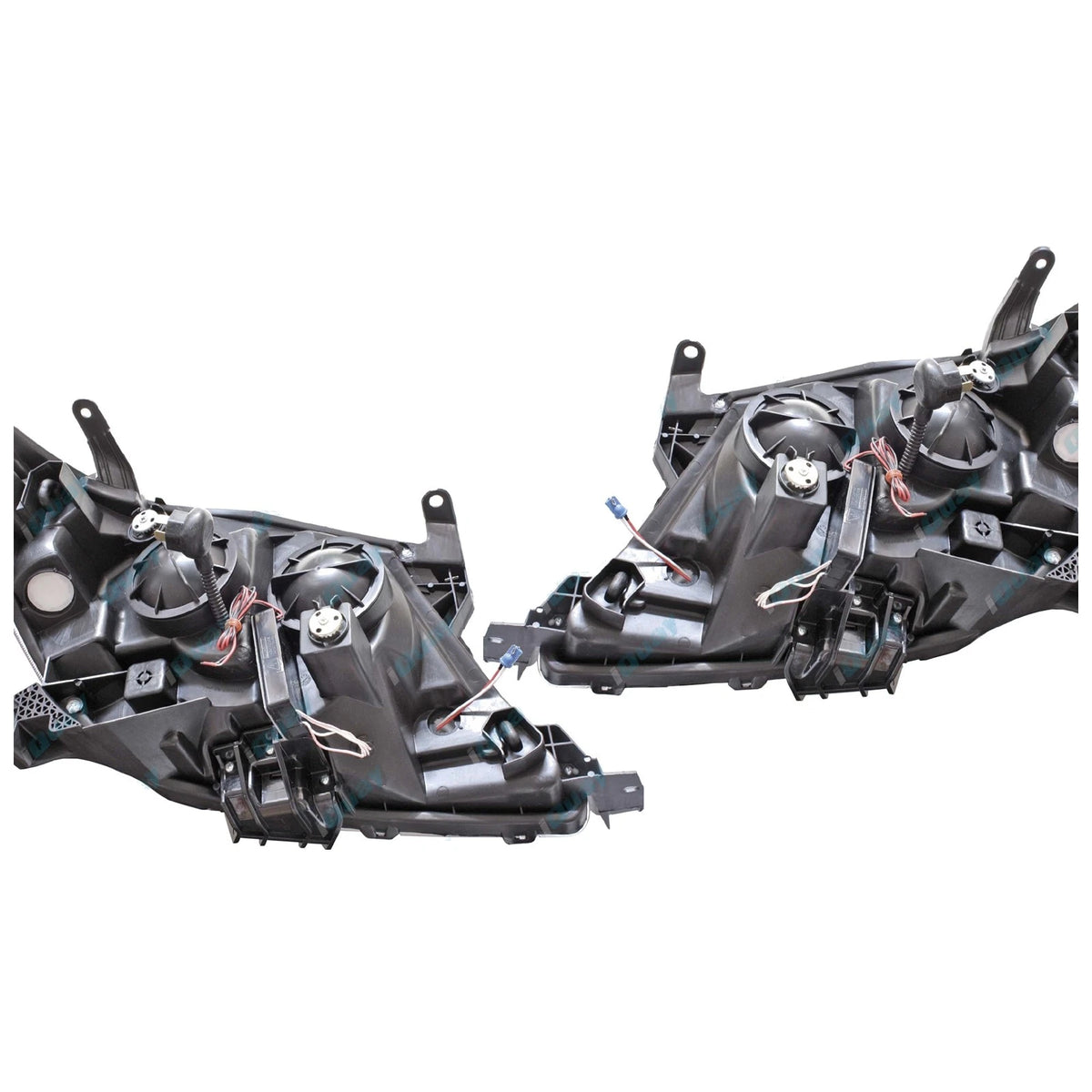 LED DRL Angel Eye Projector Headlights for Toyota Hilux 2005-2011 Black