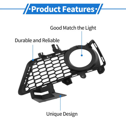 Front Left Fog Light Grill for BMW 3 Series (2012-2018) - 1 Pc Black