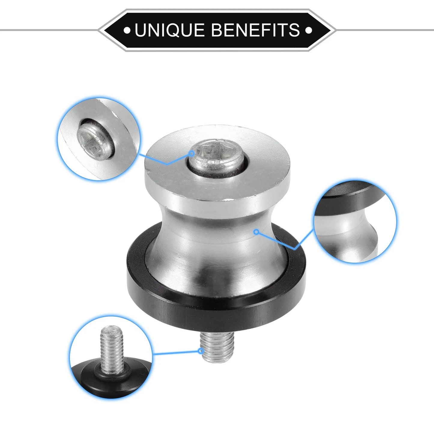 Pair / 6mm / Swingarm Spools for Motorbike