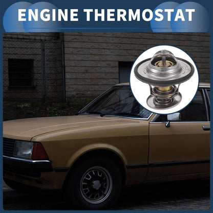 Engine Coolant Thermostat for Ford Consul (1972-1974) Silver Tone