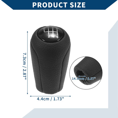 6 Speed Manual Gear Shift Knob for Mazda 3 (2010-2013) Black Faux Leather