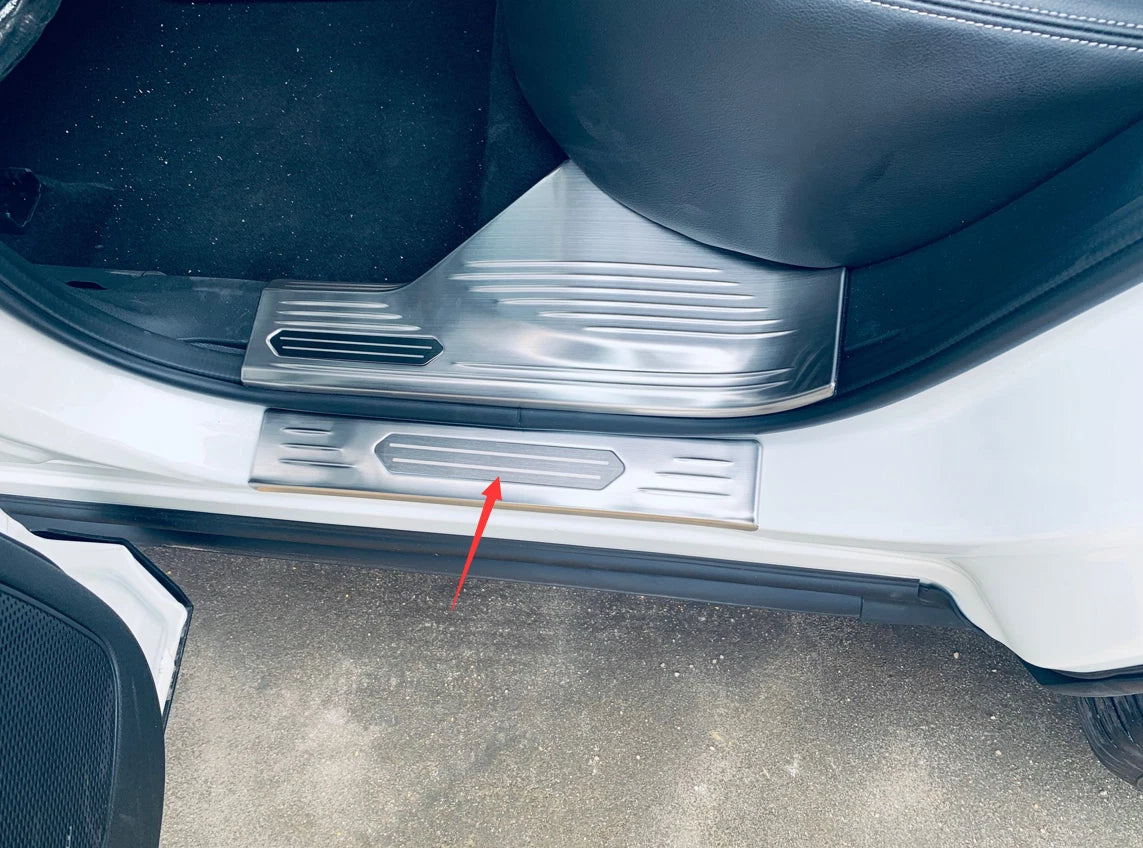 Steel Outer Door Sill Scuff Plates for Nissan Rogue (2021-2023)