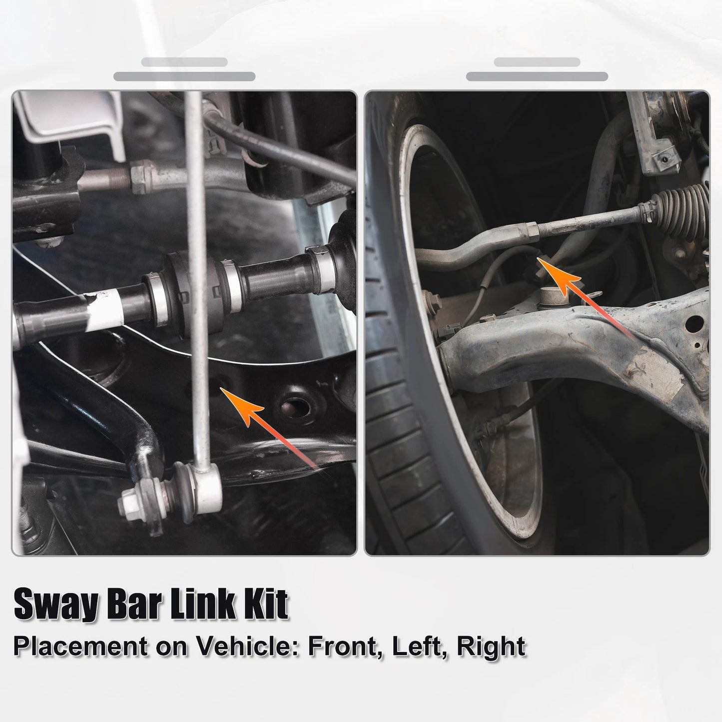 4 Pcs Front Sway Bar Links & Outer Tie Rod Ends for Ford