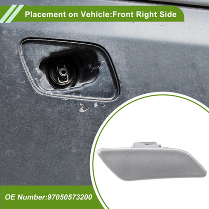 Washer Nozzle Cover Cap for Porsche Panamera Silver Tone