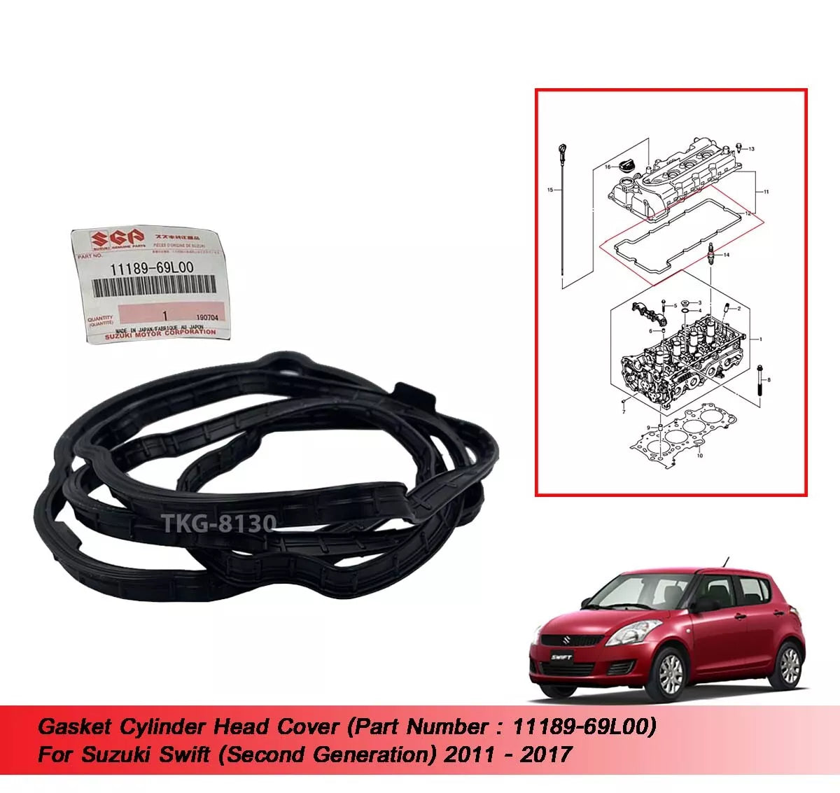 Gasket for Suzuki Swift (2011-2017)