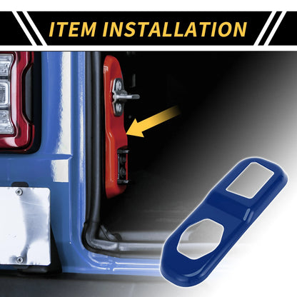 Rear Trunk Lock Panel Cover Trim for Jeep Wrangler JL JLU (2018-2024) Blue
