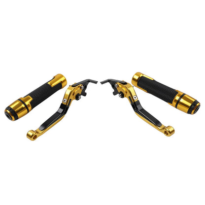 Gold Extendable Brake Clutch Lever Grip Set for BMW S1000R S1000RR (2010-2023)