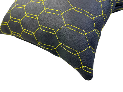 Black Leather Pillows Set of 2 for Lamborghini Urus (2018-2023)