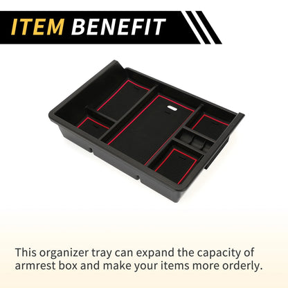Center Console Organizer Insert Tray for Chevy Silverado & GMC Sierra Red