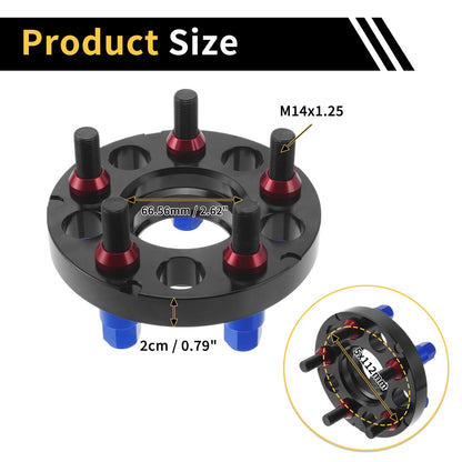 2 x 5x112mm Wheel Spacers 66.56mm M14x1.25 for BMW Z4 (2019-2023)