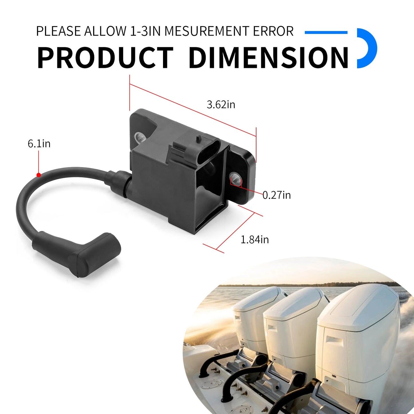 Outboard Ignition Coil CDM Module for Mercury MerCruiser 4-Pin
