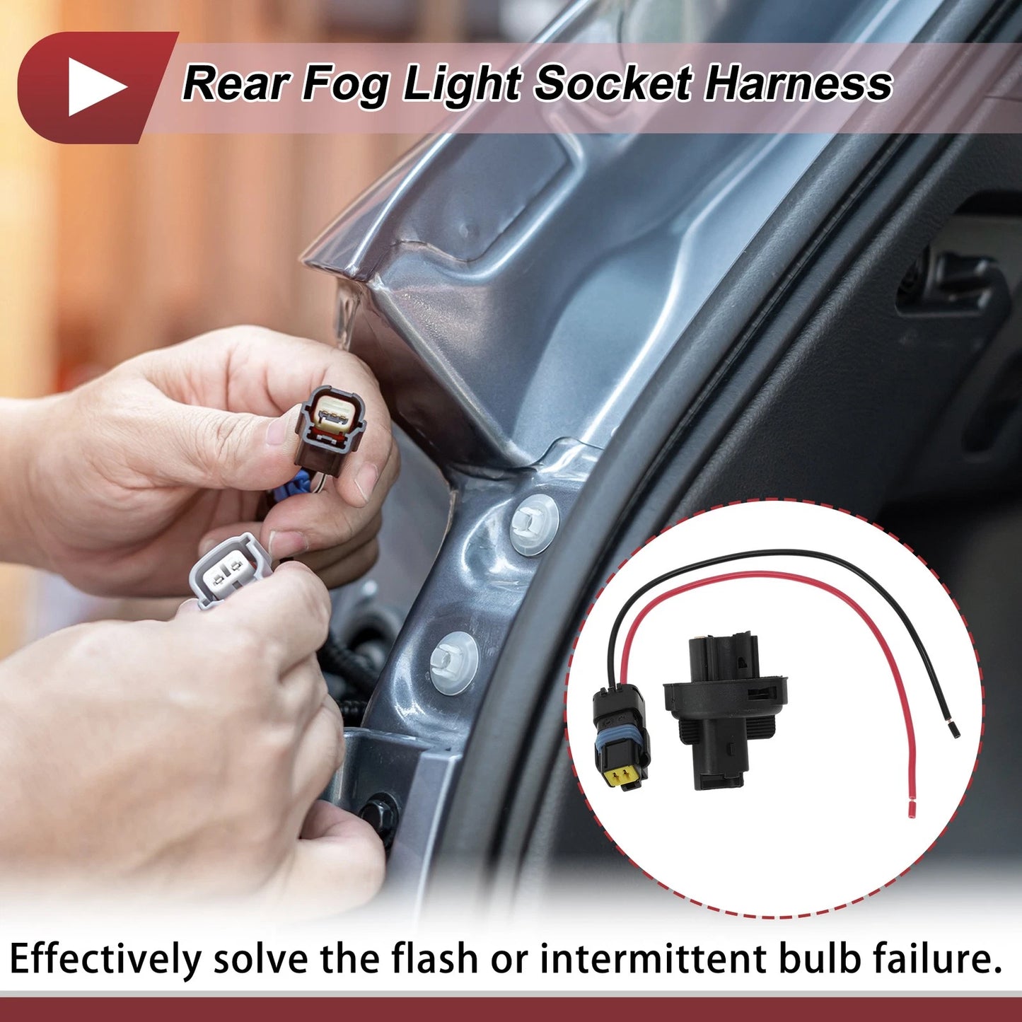 Rear Fog Light Socket Wiring for Ford Ecosport (2008-2012)