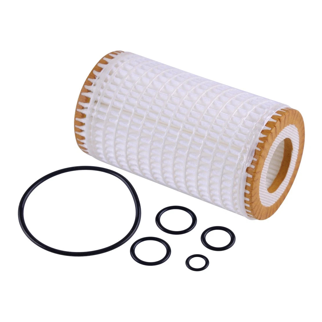 Engine Oil Filter Set with 5 x Rubber Rings for Mercedes-Benz C320 (2001-2010)