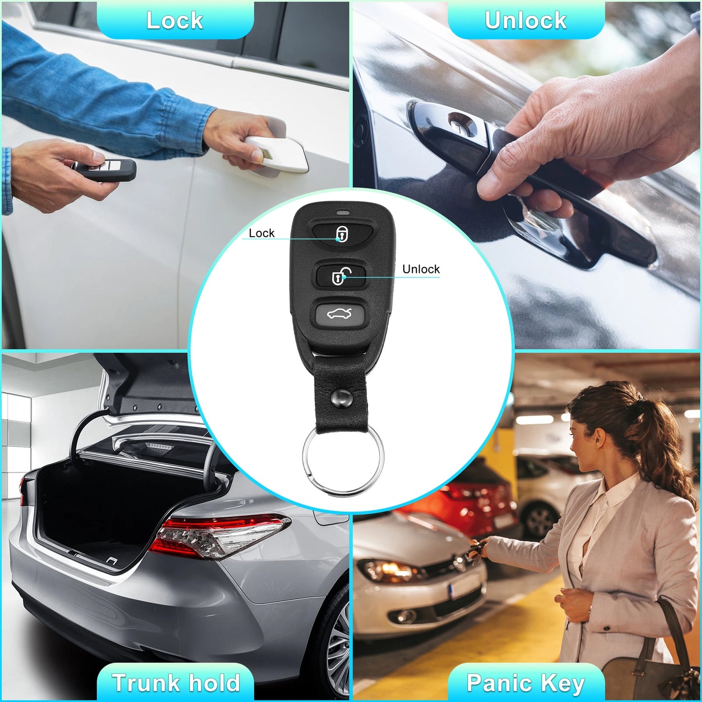 Keyless Entry Remote Key Shell Cover for Hyundai & Kia (No Chip)