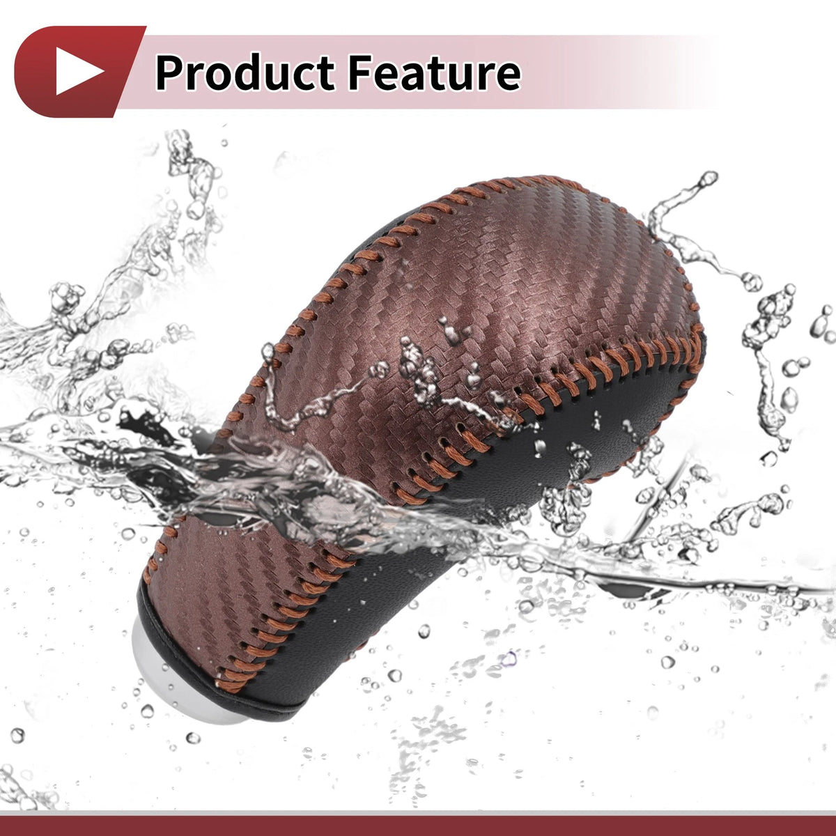 Brown Carbon Fiber Gear Shift Knob Cover for Subaru Forester (2014-2017)