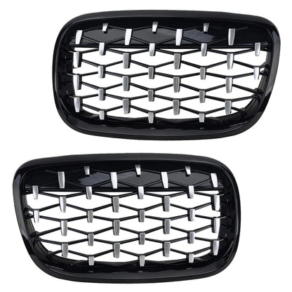 Front Kidney Grille Diamond for BMW X5 E70 X6 E71 (2007-2013) - 1 Pair